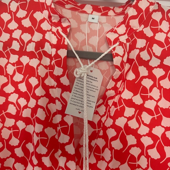 Orange and White Patterned Maxi Dres - Picture 2 of 2